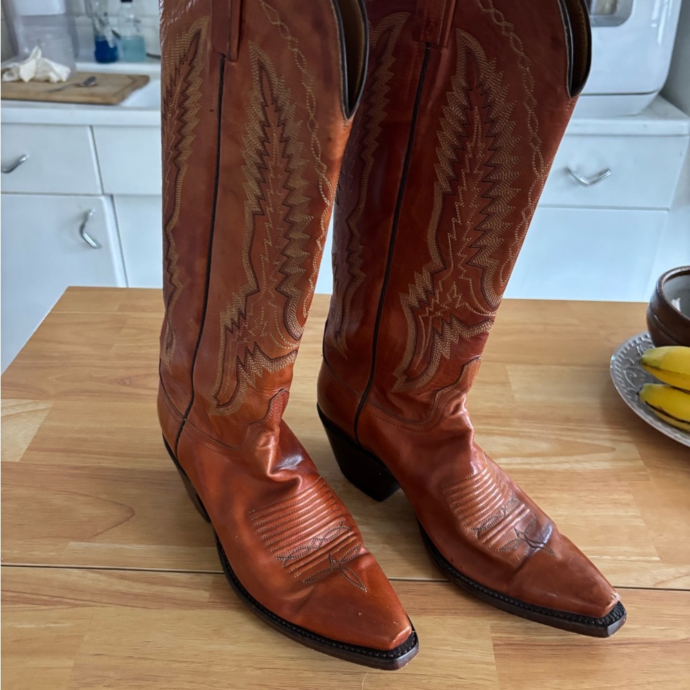 Women’s Tall Lucchese Western Cowgirl Boots Sz 7 - Picture 7 of 15
